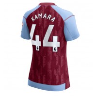 Camisa de Futebol Aston Villa Boubacar Kamara #44 Equipamento Principal Mulheres 2023-24 Manga Curta